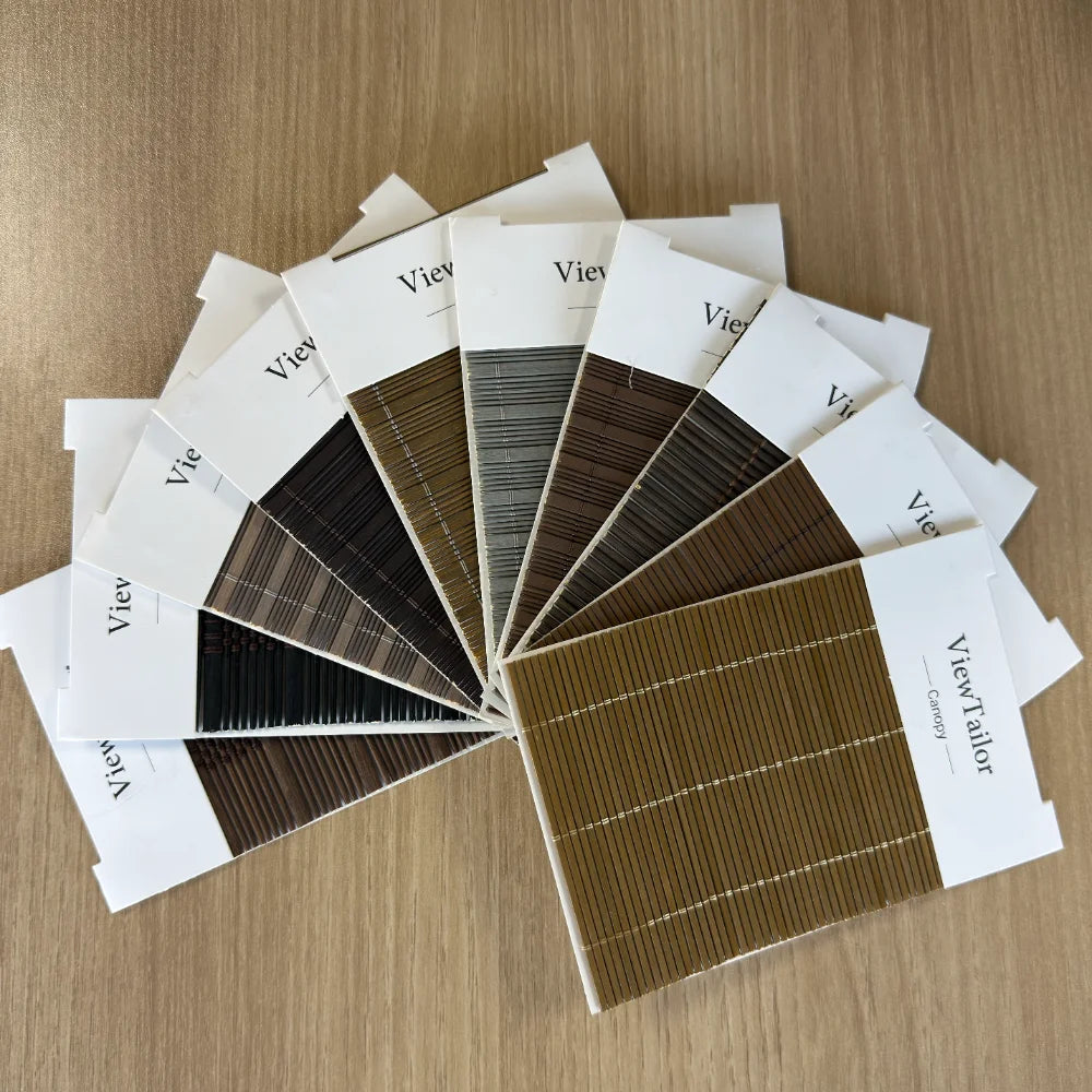 Canopy Bamboo Woven Shade Swatches Kits 10 Colors