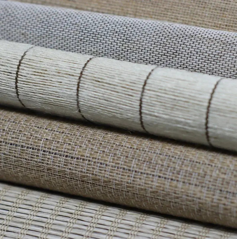 View Tailor Custom Natural Jute Woven Roller Shades Swatches Kits 15 Colors-Wren