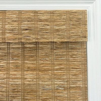 Hush Blackout No Drill Cedar Bamboo Shade