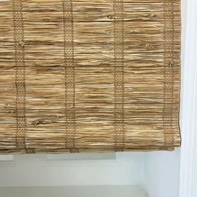 Hush Blackout No Drill Cedar Bamboo Shade