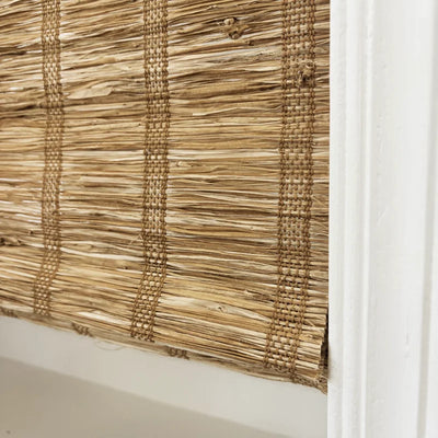 Hush Blackout No Drill Cedar Bamboo Shade