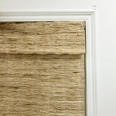 Hush Cordless No Drill Raw Grass Bamboo Shade
