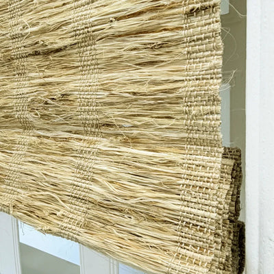 Hush Cordless No Drill Raw Grass Bamboo Shade