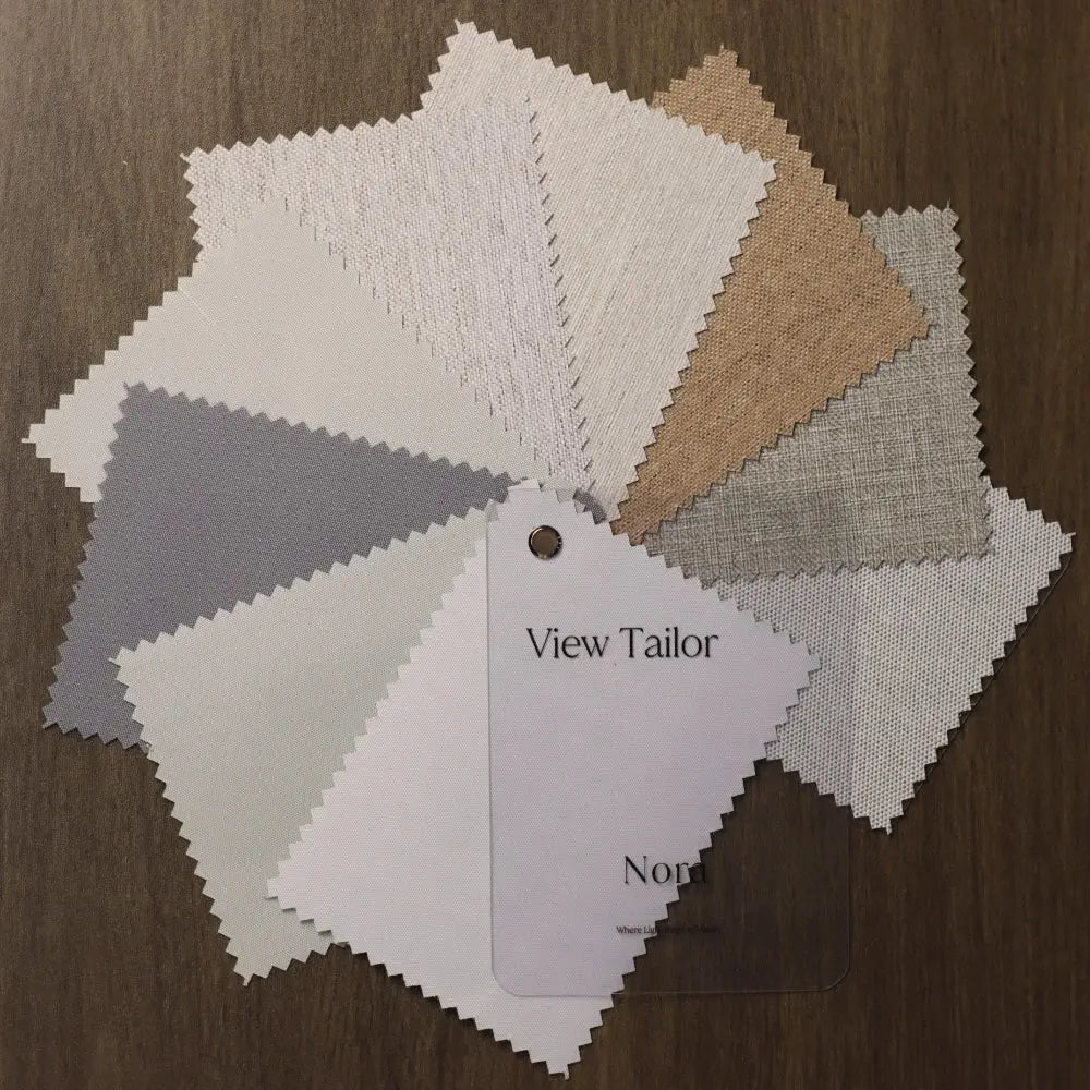 View Tailor Custom Roller Shades Fabric Sample & Swatches Kits 11 Colors-Nora