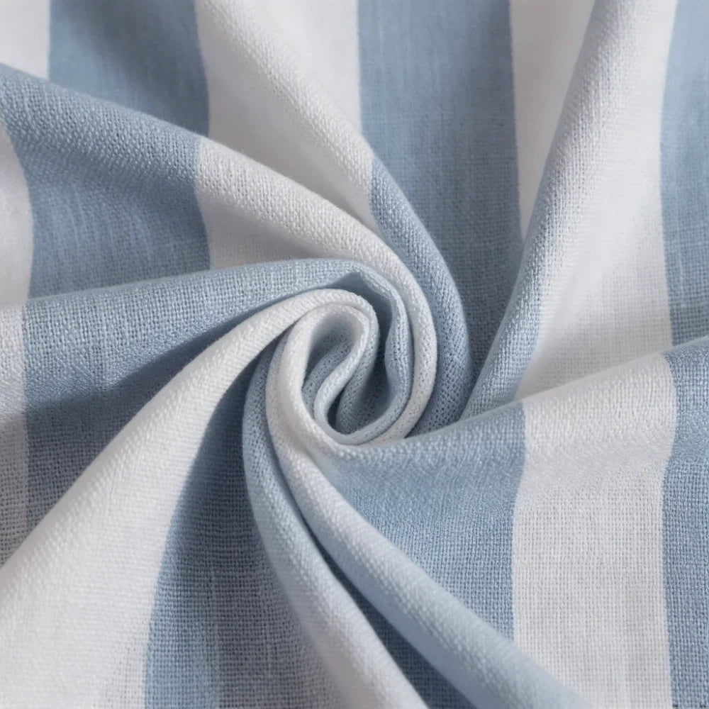 Shoreline Cotton Stripe Roman Shade Top Down Bottom Up