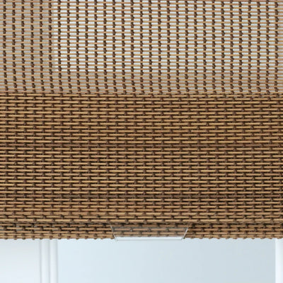 Silvan Blackout No Drill Walnut Bamboo Shade