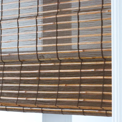 Silvan Blackout No Drill Rich Timber Bamboo Shade