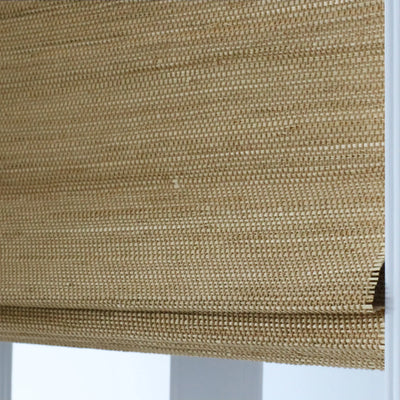 View Tailor Veyra Cordless Blackout Sandy Linen Bamboo Shade