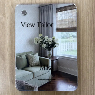 View Tailor Custom Cordless Velvet Roman Shades & Drapery Booklet 10 Colors-Mika