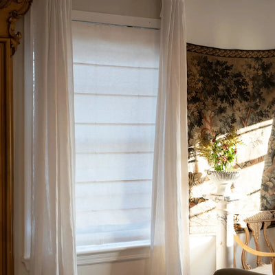 View Tailor Lumina Luxury Custom Pure Linen Drape Pleated