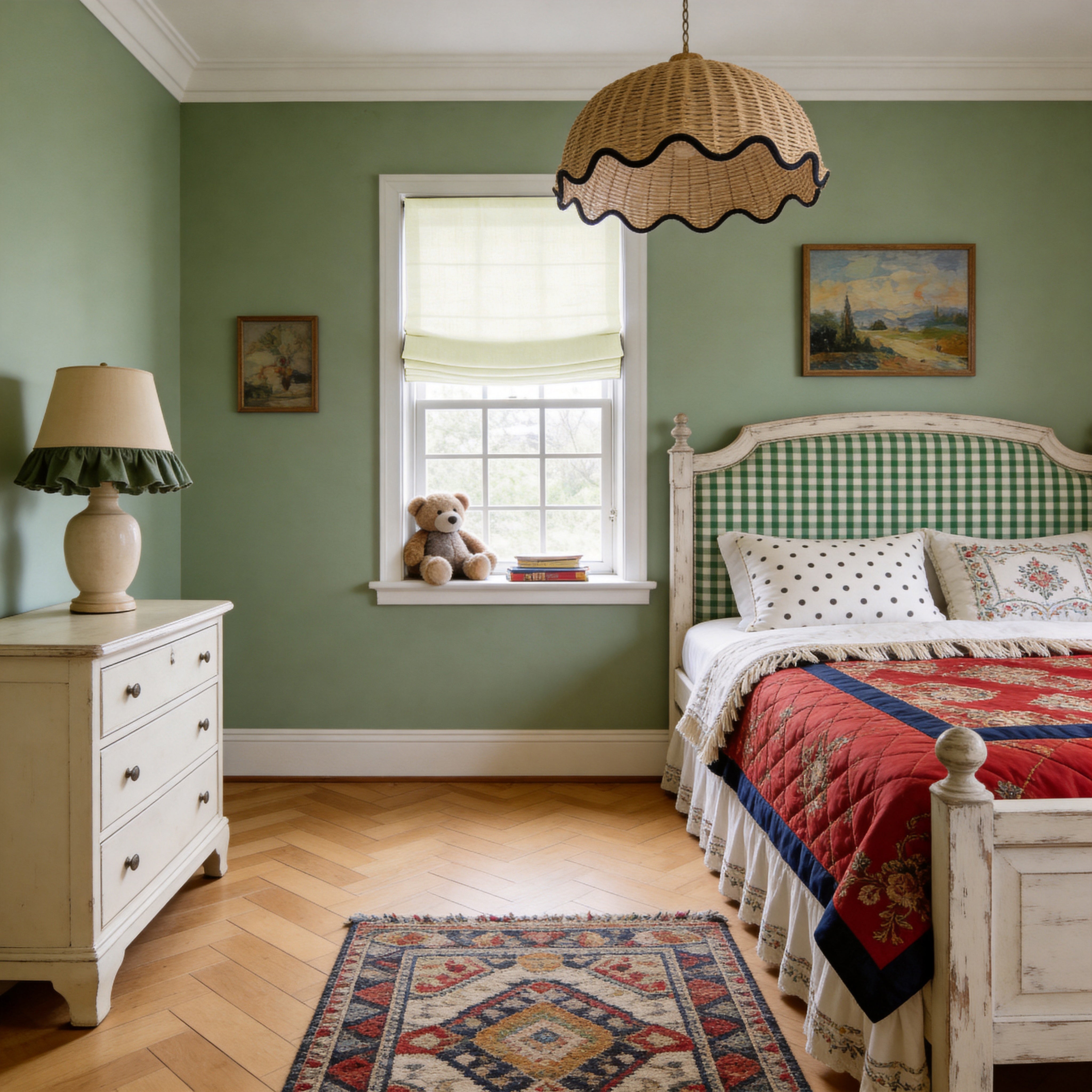 Bluebell Premium Linen Roman Shade Relaxed Fold