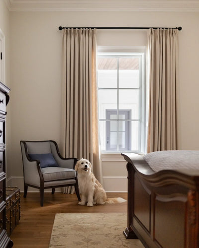 Breeze Blackout  Linen Blend Drape Pleated View Tailor