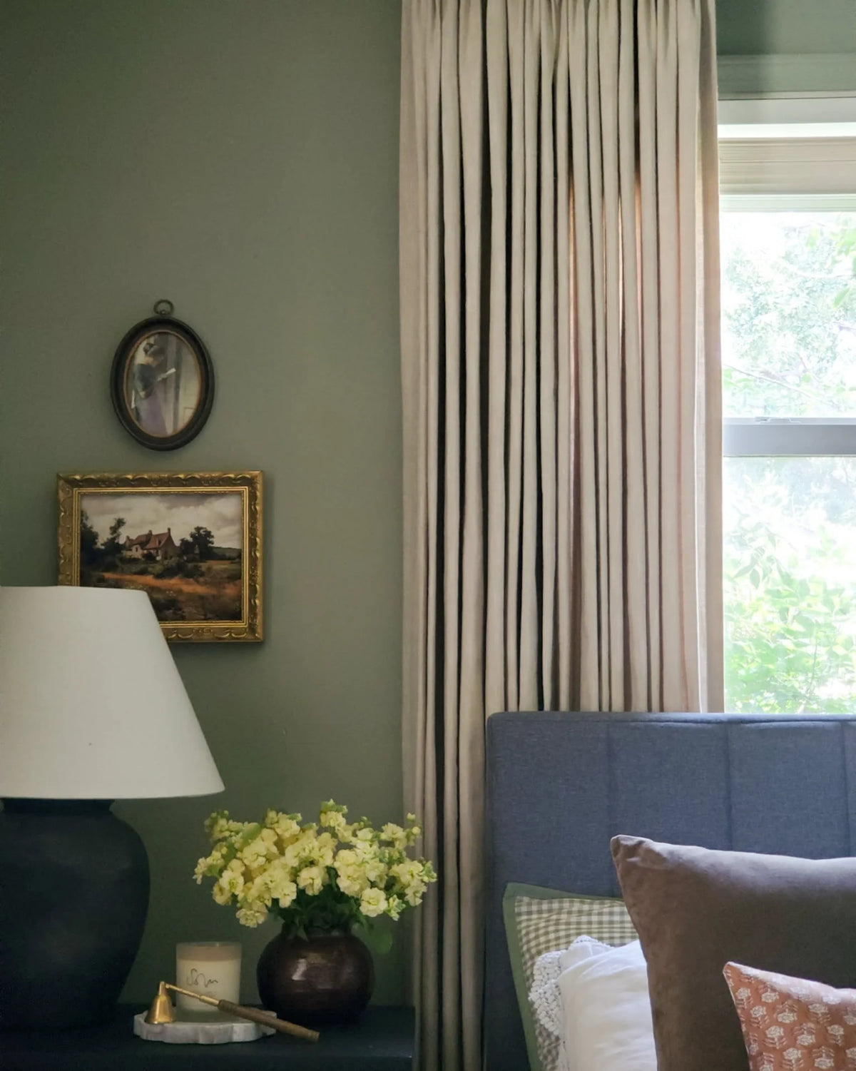 Jasmine Thermal  Natural Linen Drape Grommet View Tailor