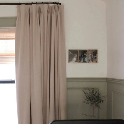 View Tailor Ruby Custom Linen Drape Pleated