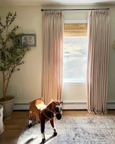 View Tailor Ruby Custom Linen Drape Pleated