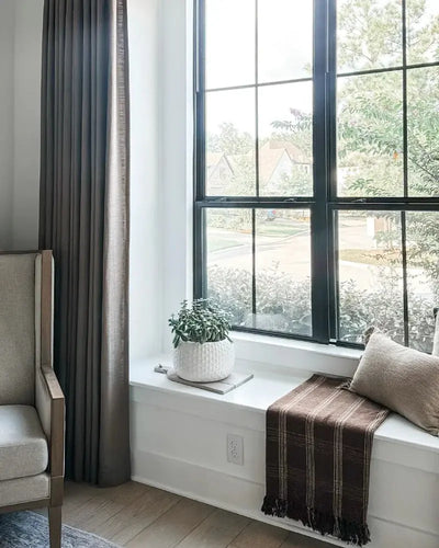 View Tailor Lemon Custom Poly-Linen Blackout Thermal Drape Grommet