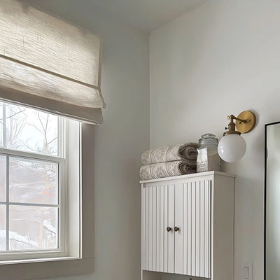 Lemon Alum-Headrail Blackout CordLess  Linen Roman Shade Flat Fold View Tailor