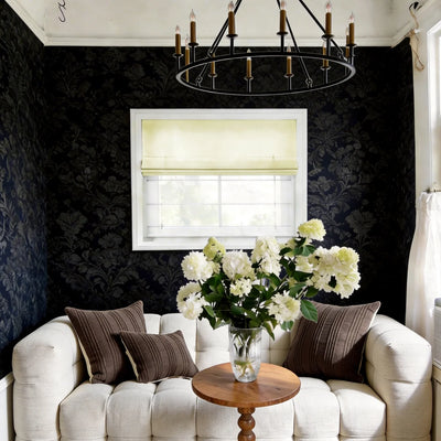 Mika Blackout Soundproof Velvet Roman Shade Day & Night