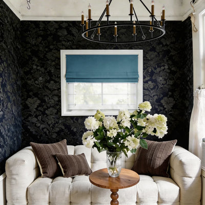 Mika Blackout Soundproof Velvet Roman Shade Day & Night