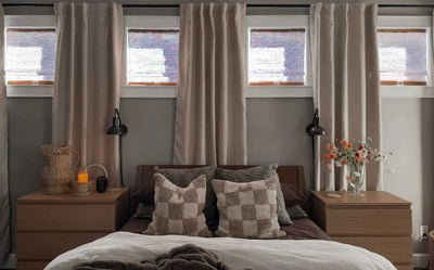 View Tailor Veyra Premium Custom Natural Woven Blackout Cordless Bamboo Shade Golden Dune