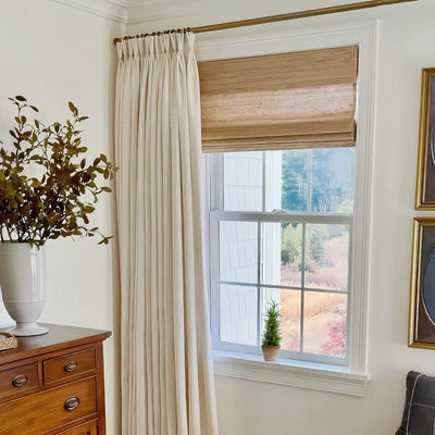 Veyra Blackout No Drill Golden Dune Bamboo Shade View Tailor