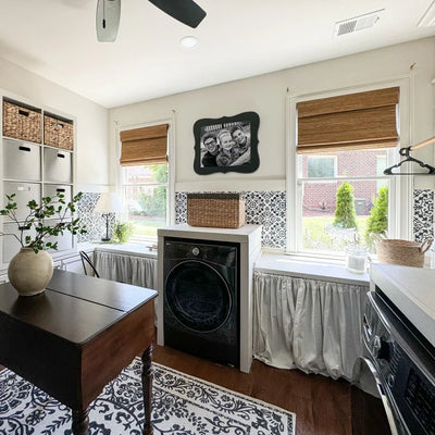 Veyra Blackout No Drill Golden Dune Bamboo Shade View Tailor