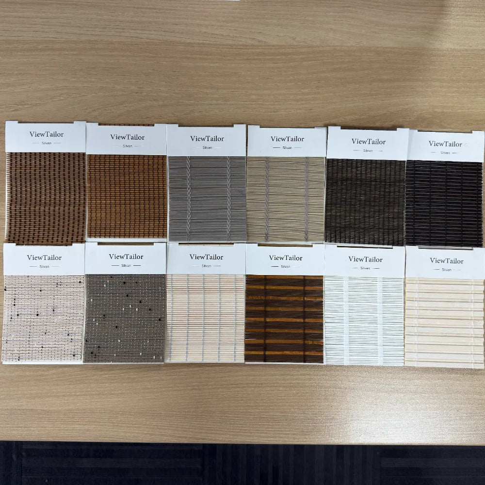 Silvan Bamboo Woven Shade Swatches Kits 12 Colors