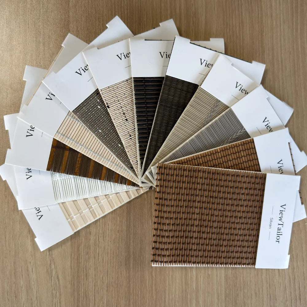 Silvan Bamboo Woven Shade Swatches Kits 12 Colors