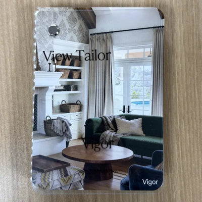 View Tailor Custom Cordless Linen Roman Shades & Drapery Booklet 18 Colors-Vigor