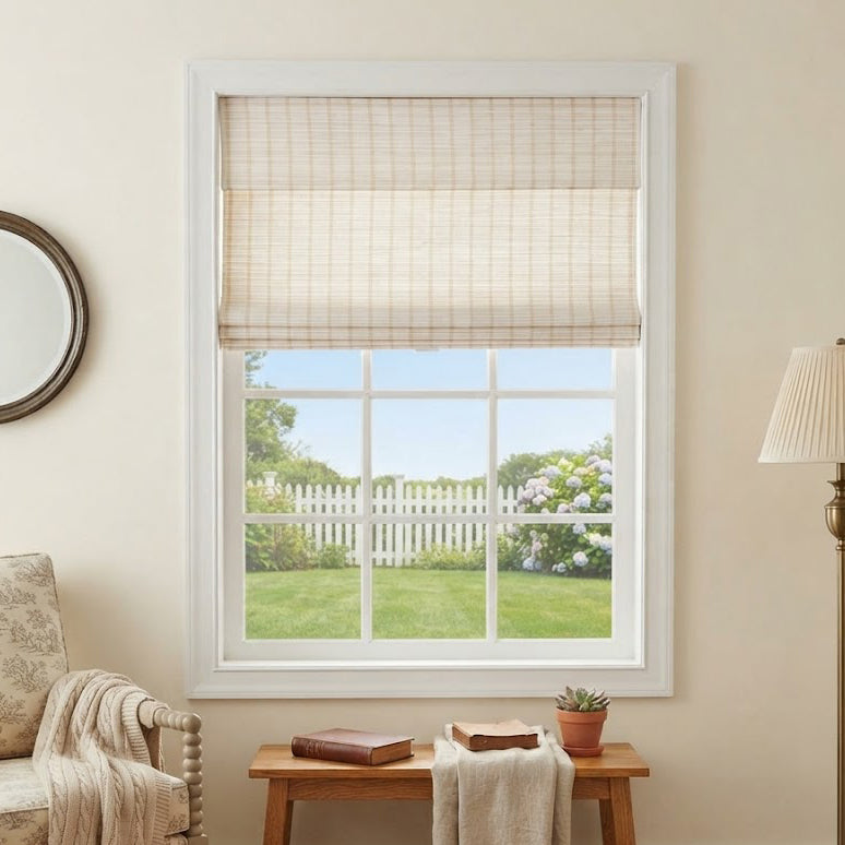 View Tailor Hush Cordless Willow Snow Bamboo Shade