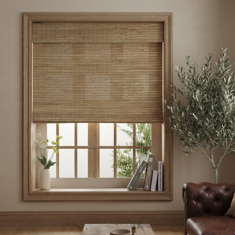 View Tailor Hush Cordless Blackout Weave Bamboo Shade