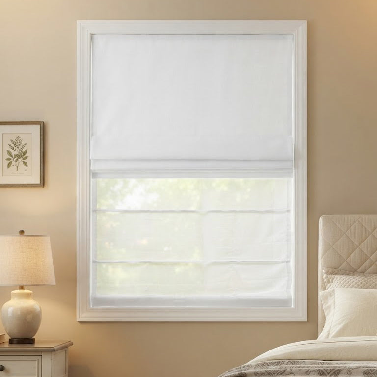 View Tailor Mika Blackout Soundproof Velvet Roman Shade Day & Night